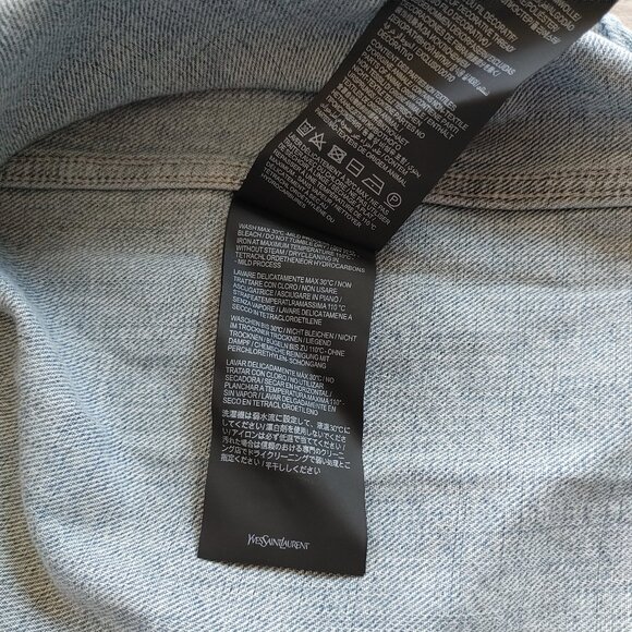 YSL Saint Laurent Cassandre Overshirt Trouville Beach Blue Denim size M (New) - Picture 15 of 15